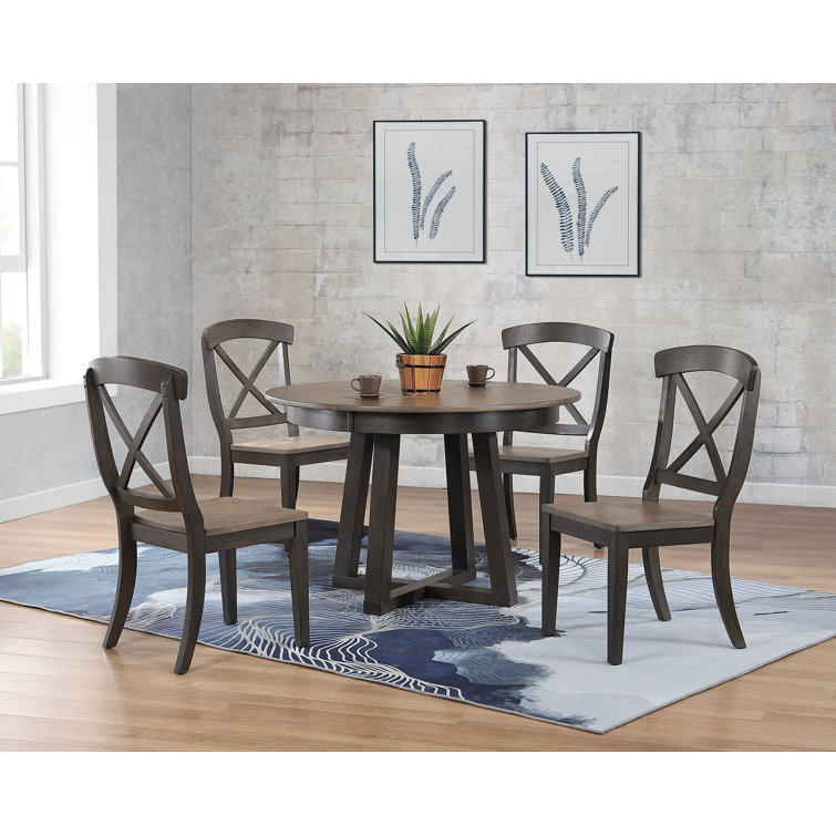 Canora Grey Sedalia Extendable Solid Wood Dining Set Wayfair